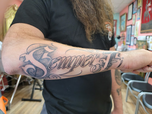 Explore linear tattoos ideas, creative tattoo ideas in Venice, available at Ministry of Ink Tattoo & Piercing