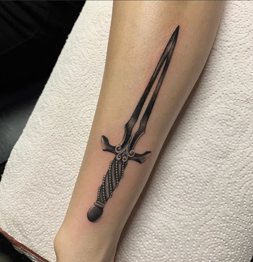 Explore knee tattoo ideas for men, creative tattoo ideas in Dallas, available at Franklins Tattoo and Supply