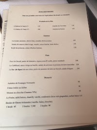 Restaurant français L'art Du Bistrot à Honfleur (le menu)