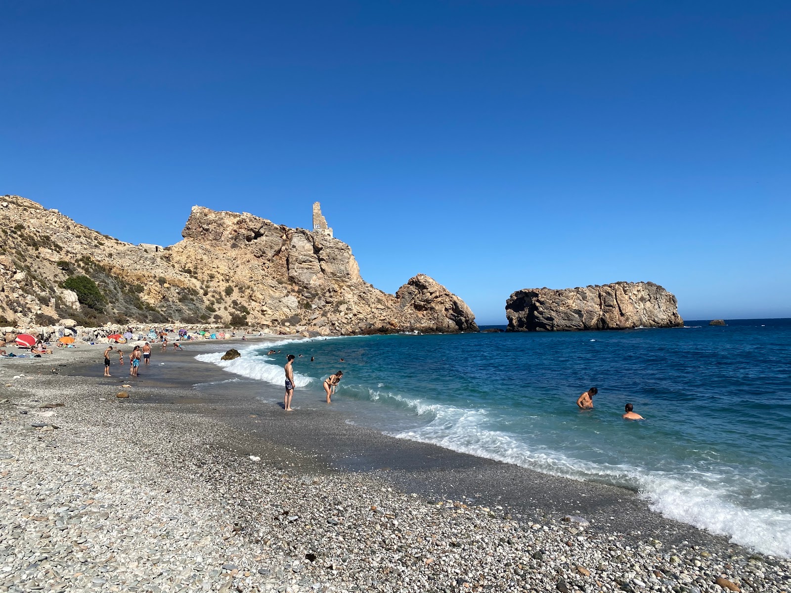 Foto di Spiaggia di Rijana con una superficie del piccoli ciottoli grigi