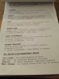 BANOI Amelot à Paris menu
