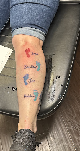 Explore cover up tattoo ideas for leg, creative tattoo ideas in Calera, available at Classic Tattoo