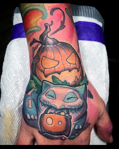 Explore yoshi tattoo ideas, creative tattoo ideas in Midlothian, available at Ink and Iron Studios