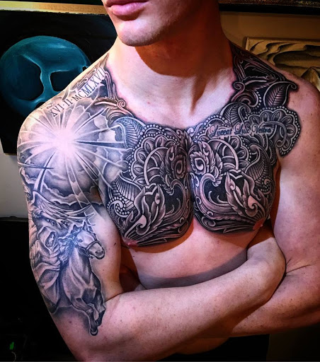 Explore mountain man tattoo ideas, creative tattoo ideas in Marietta, available at Royal Ink Studio