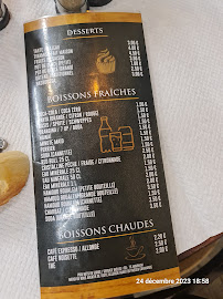 Carte du Restaurant LE ROCHER à Paris