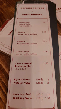 La Sharada à Lisbon menu