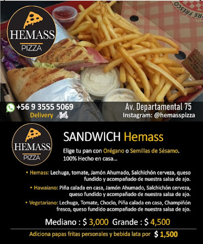 Opiniones de Hemass Pizza en San Joaquín - Restaurante