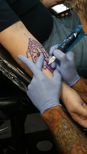 Explore space sleeve tattoo ideas, creative tattoo ideas in Higginsville, available at Creative Canvas Tattoo