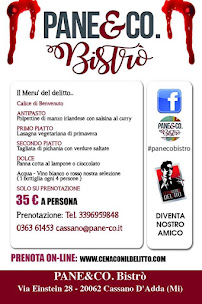Café Pane&co Bistrò à Cassano d'Adda (la carte)