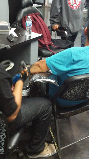 Explore woman leg tattoo ideas, creative tattoo ideas in Anaheim, available at Grind Time Tattoo Studio