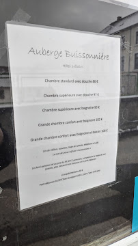 Menu / carte de Auberge Buissonnière à Gresse-en-Vercors