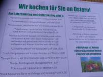 Restaurant Landgasthof Zum Bärenwirt à Rieden (la carte)