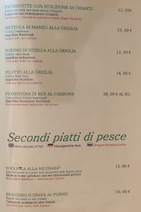 Restaurant toscan Pizzeria trattoria Il Vicolo à Montecatini Terme (la carte)