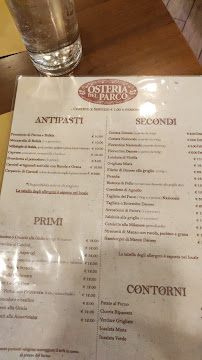 Ristorante Osteria del Parco à Valmontone menu