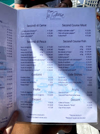 Menu / carte de Da Gioia by La Palma Beach Club à Capri