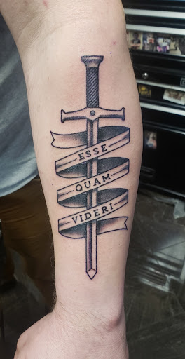 Explore travel tattoo ideas, creative tattoo ideas in Lagrangeville, available at Black Cherry Tattoo Studio NY
