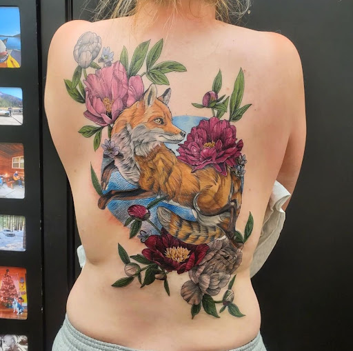 Explore cover up tattoo ideas female leg, creative tattoo ideas in Salem, available at High Priestess Piercing & Tattoo