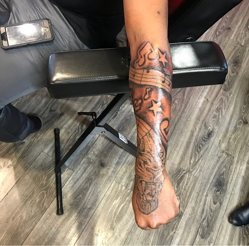 Explore blacklight tattoo ideas, creative tattoo ideas in Lexington, available at LexInk Tattoo