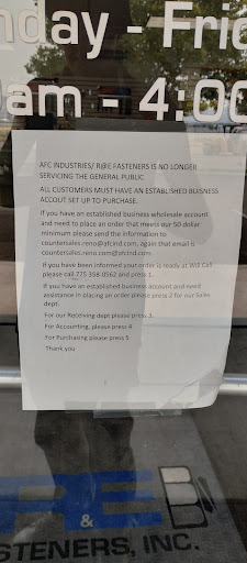 Electrical Supply Store «R & E Fasteners, Inc», reviews and photos, 280 S Rock Blvd #180, Reno, NV 89502, USA