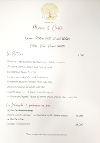 Menu / carte de Le Cabasse à Seguret