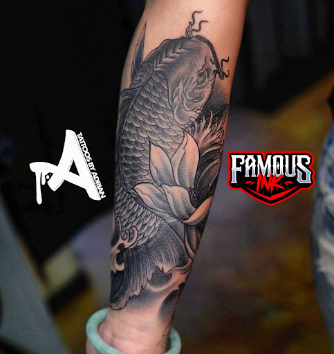 Explore boyfriend name tattoo ideas on chest, creative tattoo ideas in Hammond, available at Famous Ink, Inc.