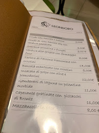 Menu du Ristorante Leondoro à Due Carrare