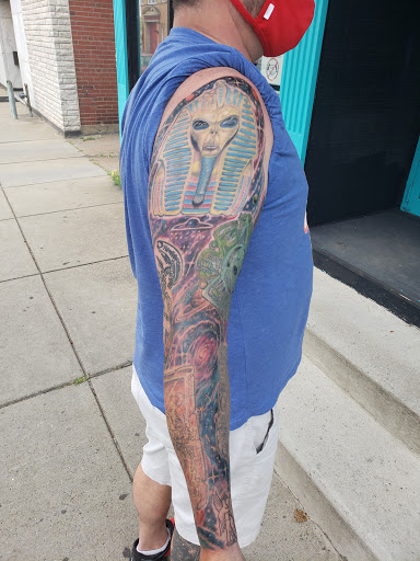 Explore marcus aurelius tattoo ideas, creative tattoo ideas in Buffalo, available at Madd Ink Tattoo & Piercing