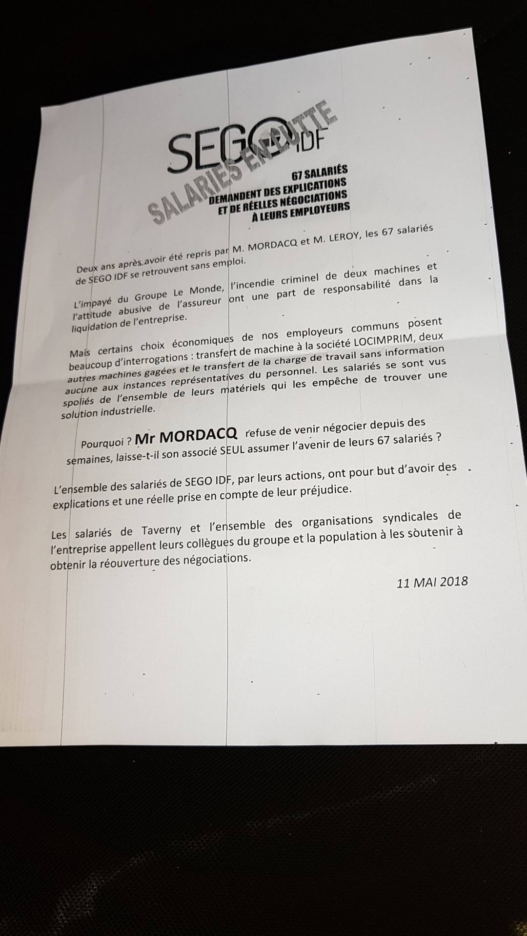 Photo n° 1 de l'avis de Franck.e fait le 11/05/2018 à 11:37