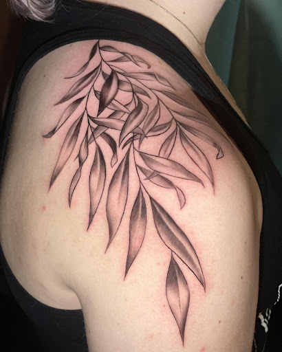 Explore bastet tattoo ideas, creative tattoo ideas in Dothan, available at Dinosaur Tattoo Company
