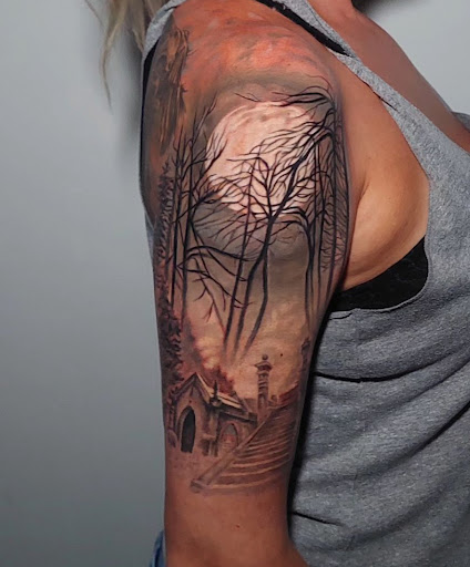 Explore japanese sleeve tattoo ideas, creative tattoo ideas in Coral Springs, available at Salvation Tattoo Lounge Coral Springs