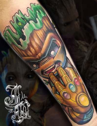 Explore mens tattoo ideas upper arm, creative tattoo ideas in Lombard, available at New Hope Tattoo