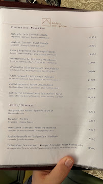 Menu du Schloss-Restaurant à Hopferau