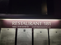 Restaurant 181 à Munich menu