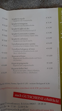 Pizzeria Pizzabäckerei „Da Pietro“ à Tuntenhausen - menu / carte