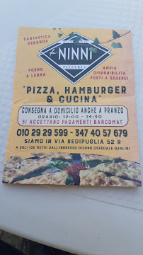 Pizzeria Da Ninni à Genoa (la carte)