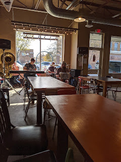 A row of beer taps
