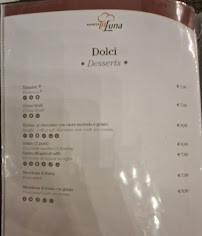Pianeta Luna à Milan menu