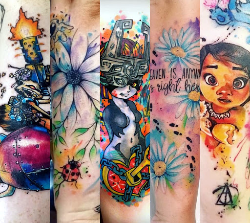 Explore chick tattoo ideas, creative tattoo ideas in Benton, available at Spectrum Tattoo