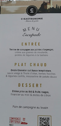 Menu / carte de Bateau Restaurant Le Libellule Annecy à Annecy