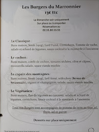 Menu / carte de Restaurant Le Marronnier - Caen à Amayé-sur-Orne