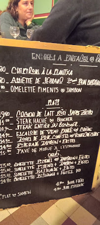 Bar du Marché à Bayonne menu