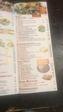 Menu du Roma pizza à Neckarzimmern