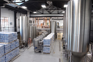 A row of beer taps