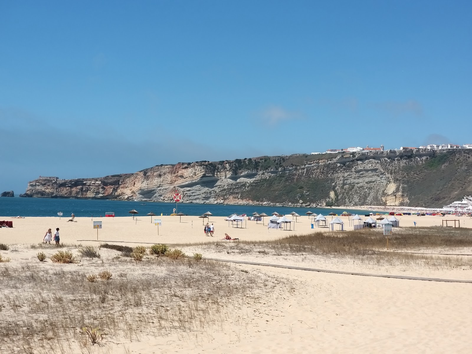 Photo of Nazare Beach and the settlement