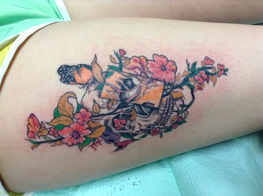 Explore maria tattoo ideas, creative tattoo ideas in Seymour, available at American Gypsy Tattoo Corp.