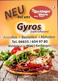 Carte du Beckinger Bistro à Beckingen