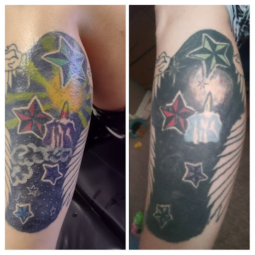 Find best friend tattoo idea for your next unique tattoo in Owosso at Twisted ink tattoo