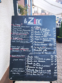 Menu du Restaurant le Zinc à Colmar