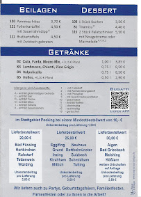 Menu du Café Bistro Bugatti à Pocking