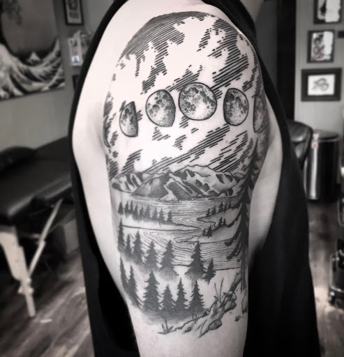 Explore junji ito tattoo ideas, creative tattoo ideas in Lawrence, available at Standard Electric Tattooing